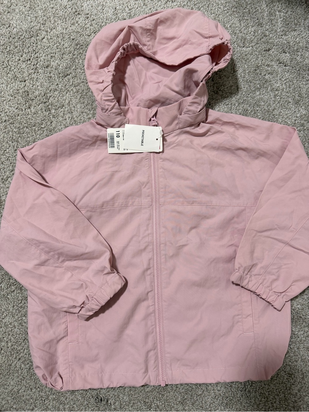 NWT Uniqlo Kids Pocketable Jacket Pink